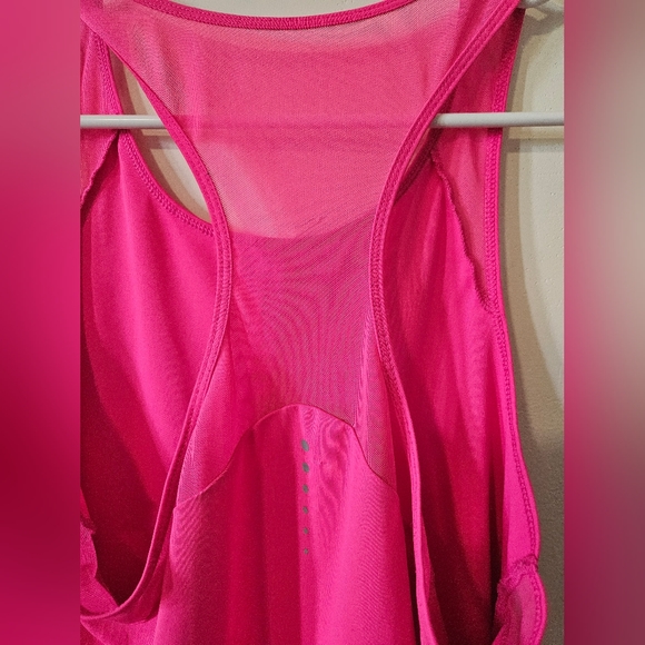 Layer 8 pink tank top racer back see through back active wear activewear layer8 - Picture 4 of 7
